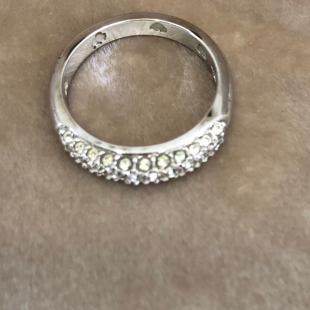 Swarovski Silver Tone Sparkle Ring